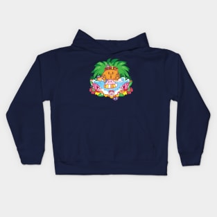 wet and wild summer Kids Hoodie